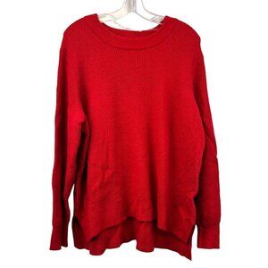 Daily Thread Womens Tight Knit Pullover Sweater Red Size Large New